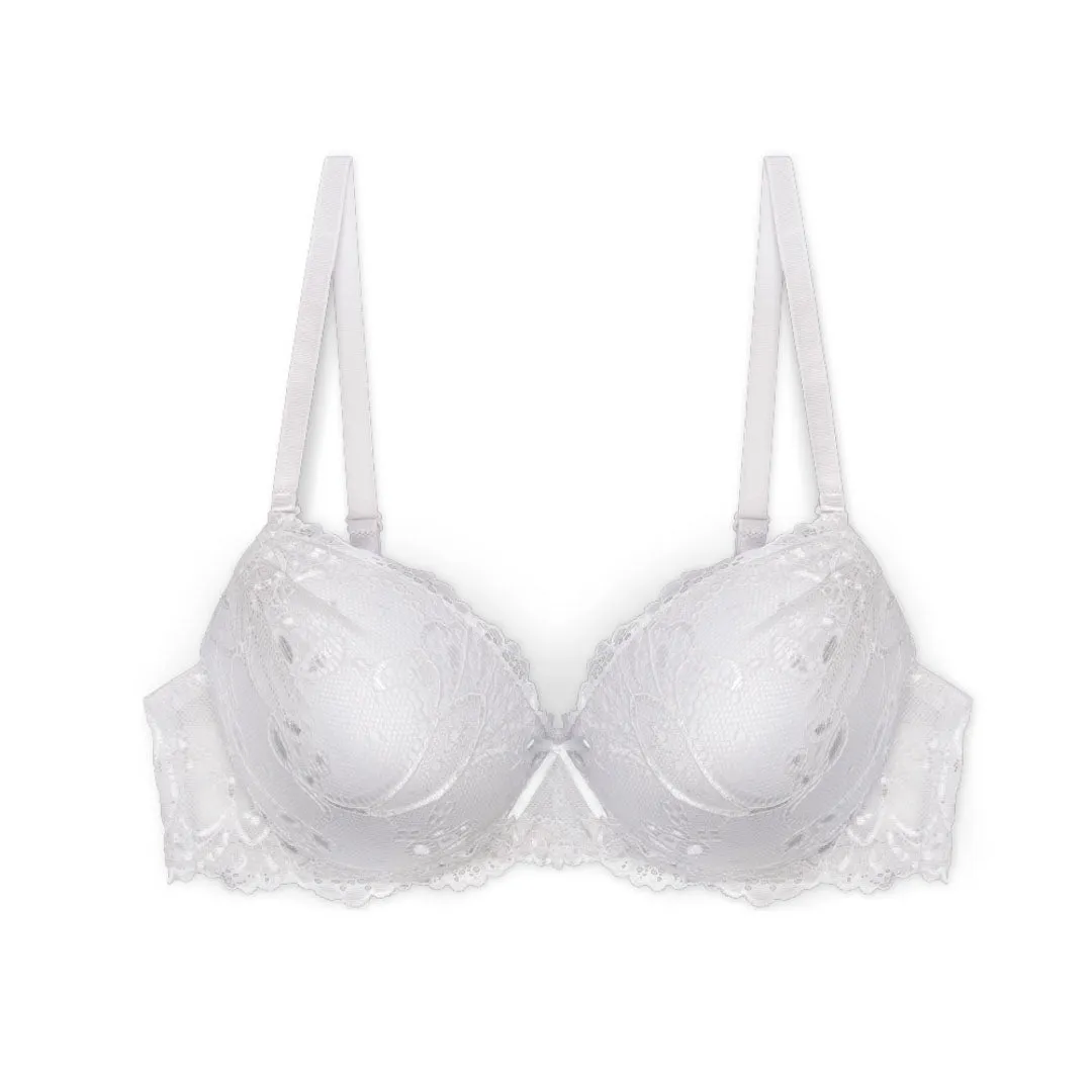 Floral Lace Double Push Up Bra - 3 Pack