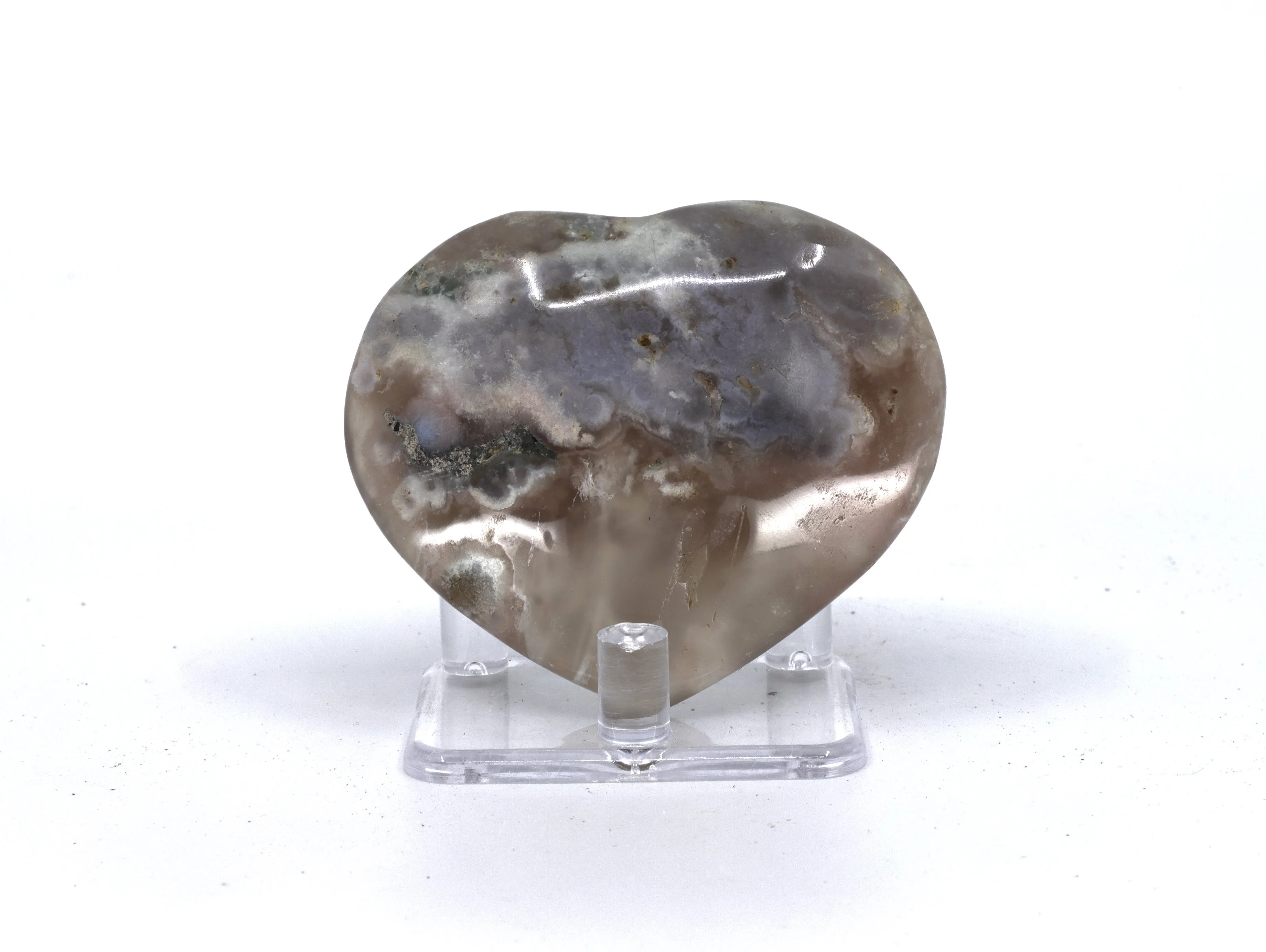 Flower Agate heart | 105g