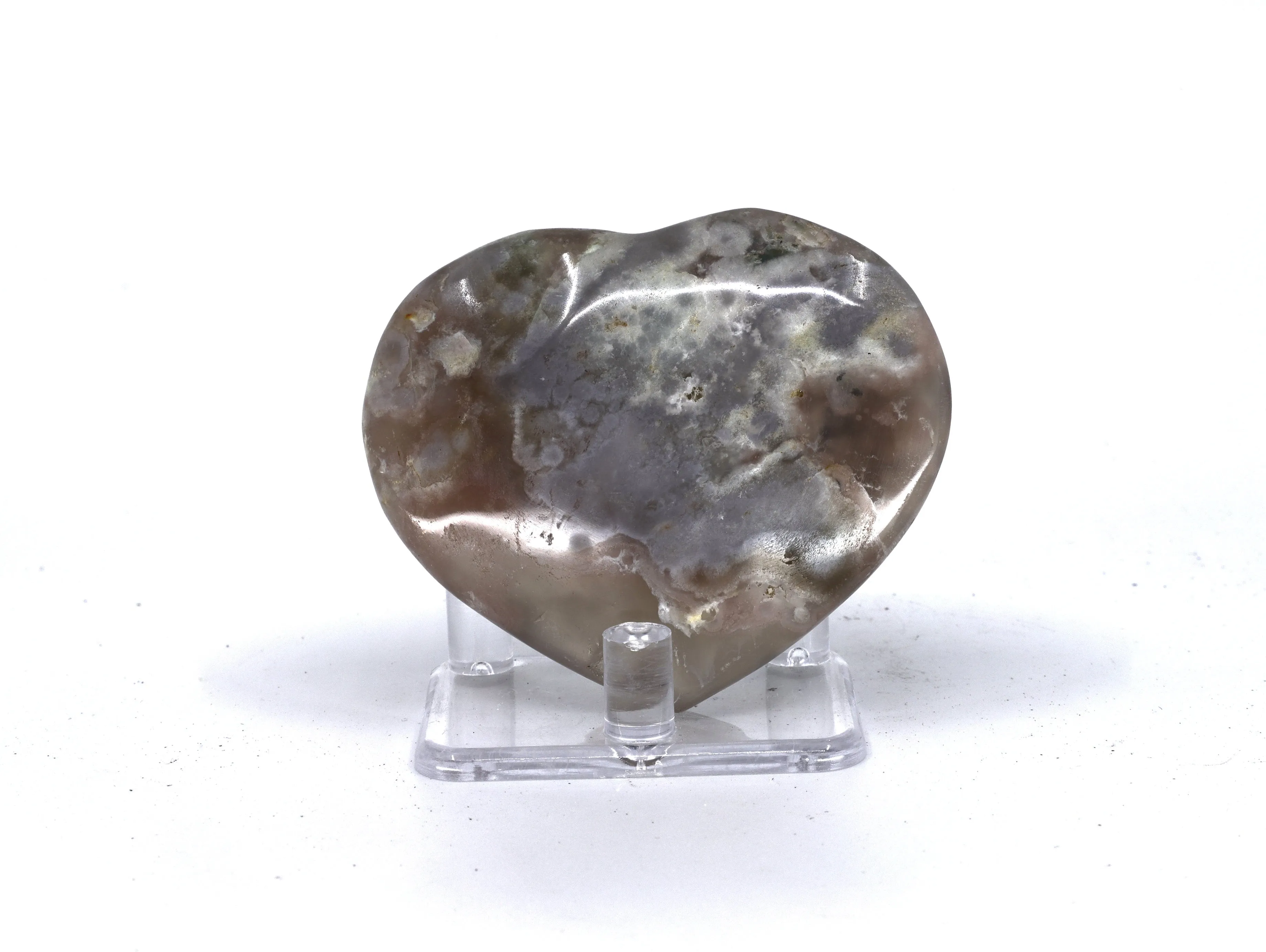 Flower Agate heart | 105g