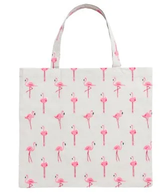 Folding Shopper, Cloth, Flamingos