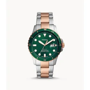Fossil Analog Men's Watch Gold Plated Metal Bracelet - FS5743