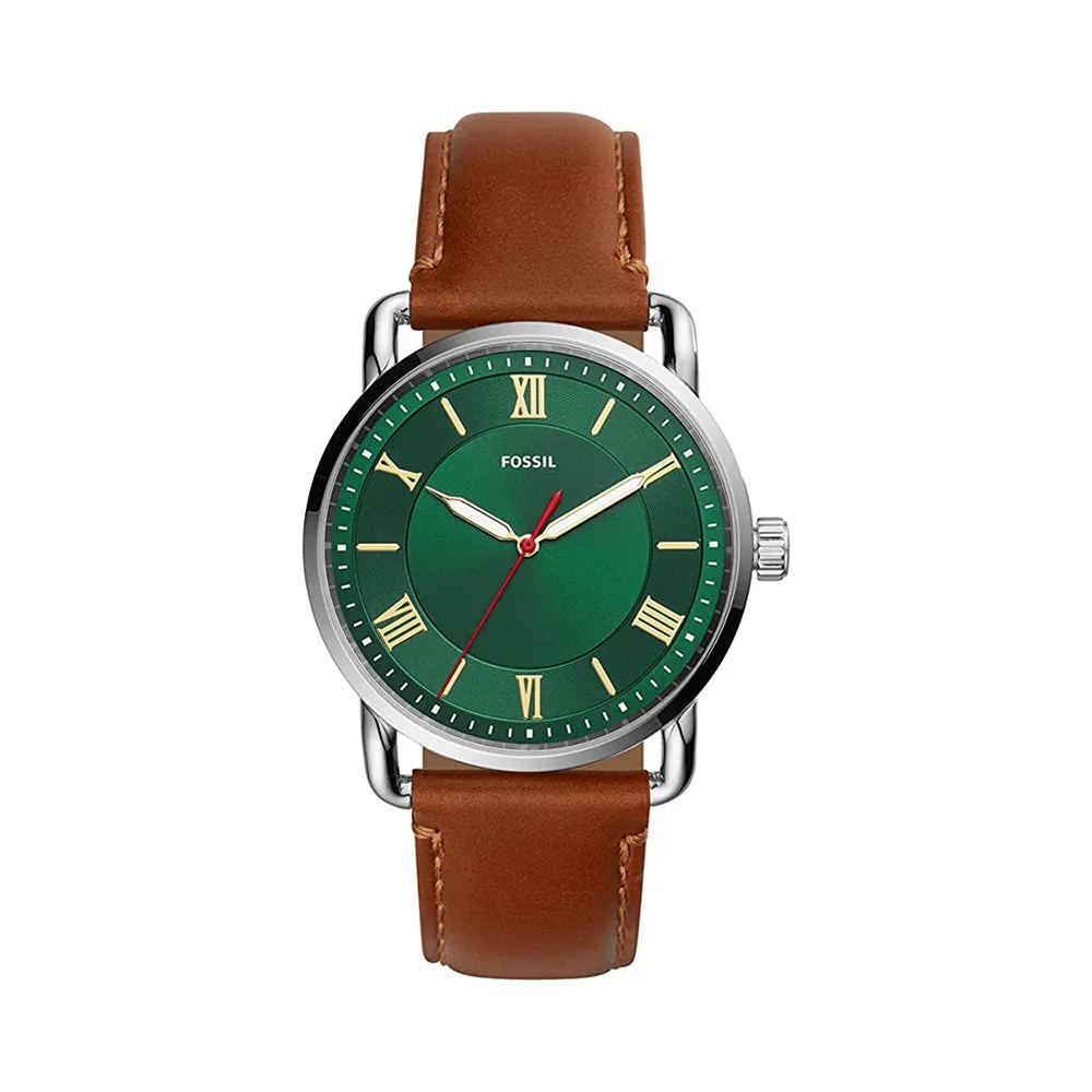 Fossil Analog Men's Watch Stainless Steel Leather Strap - FS5737