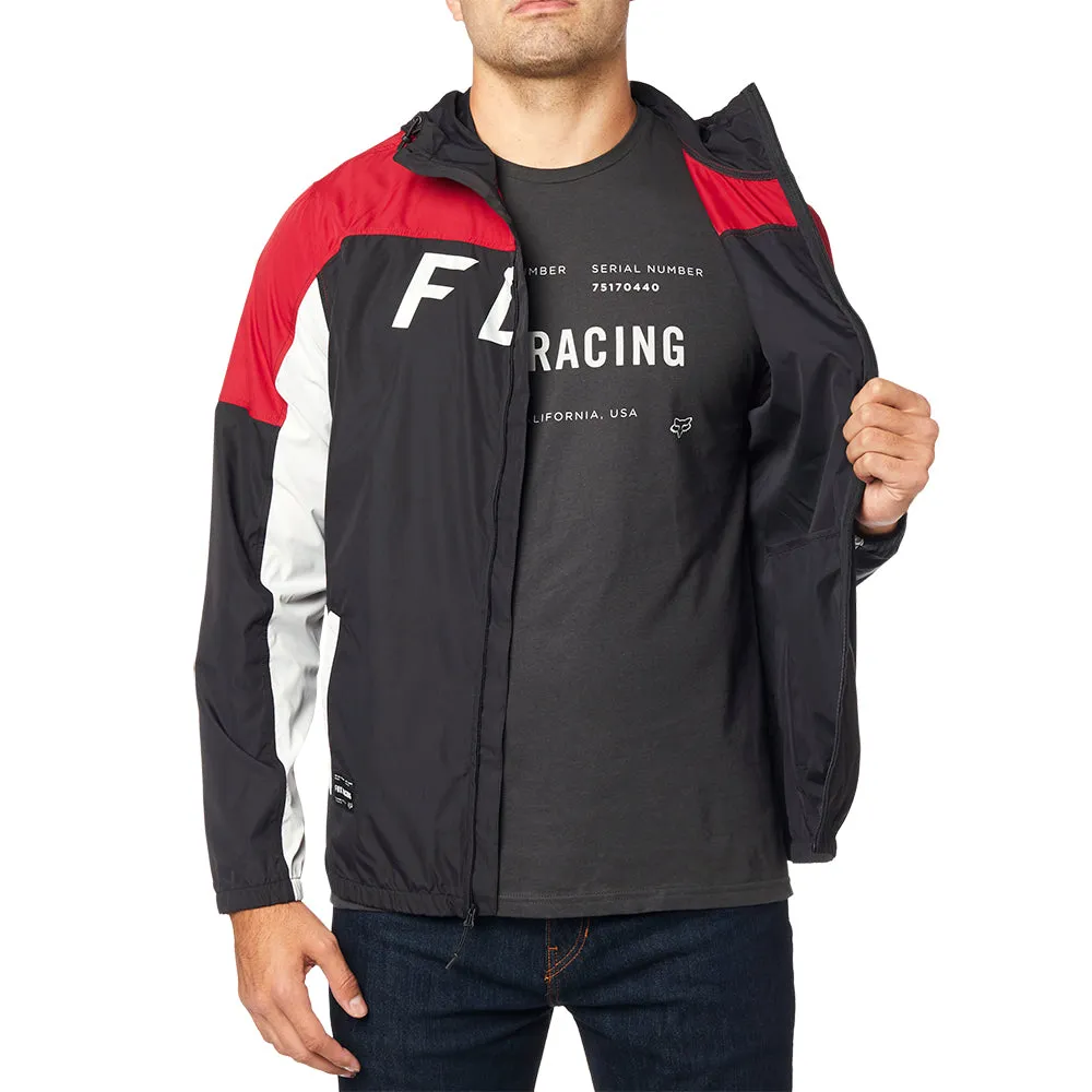 Fox Moth Windbreaker Jacket - Black/Red