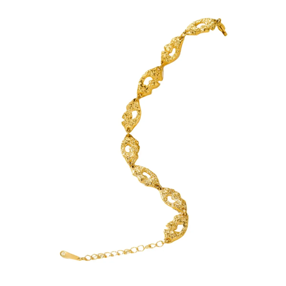 Frosted Abstract Chain Link Bracelet