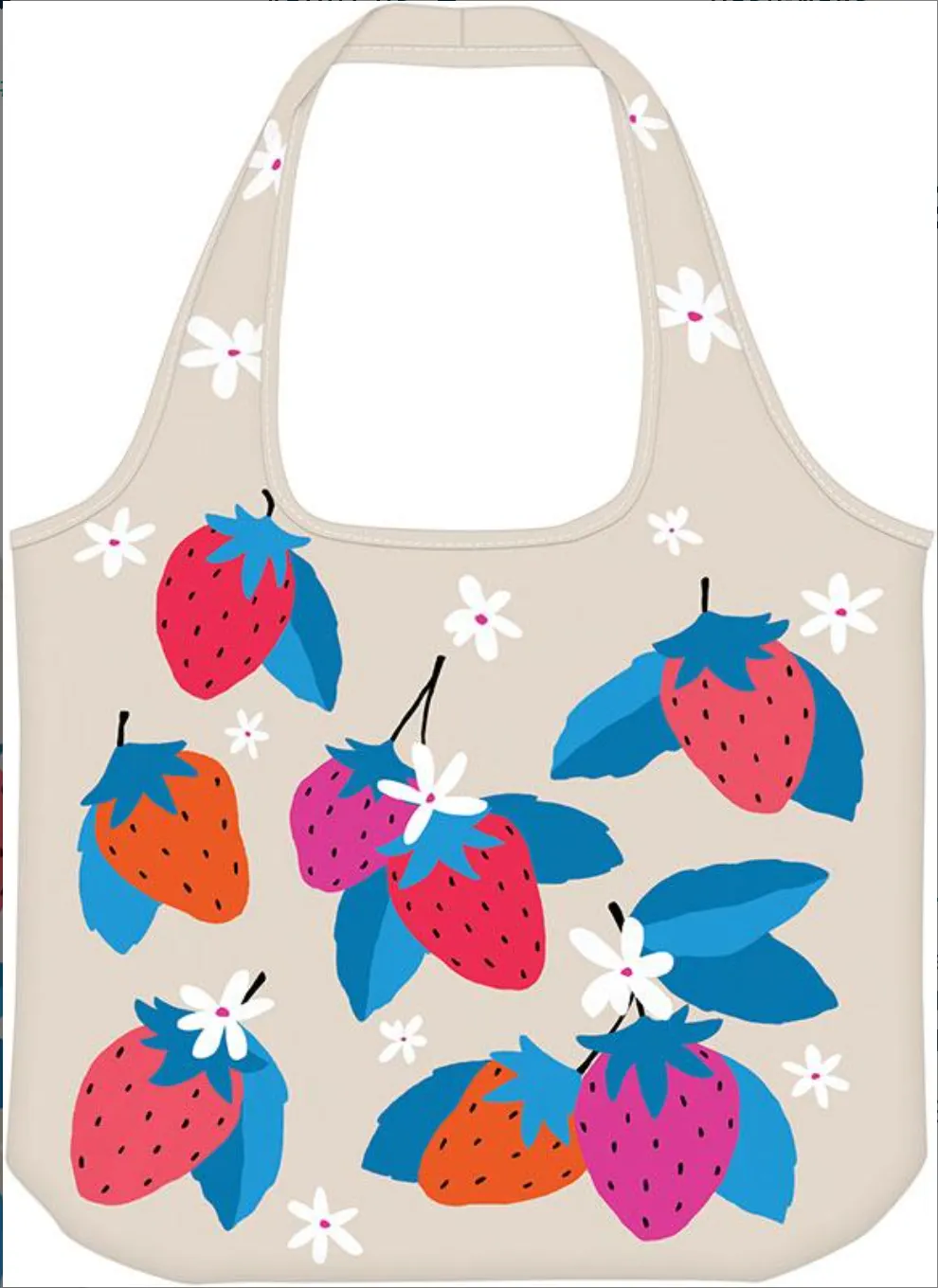 Fruit Market Shopper Tote - Strawberries