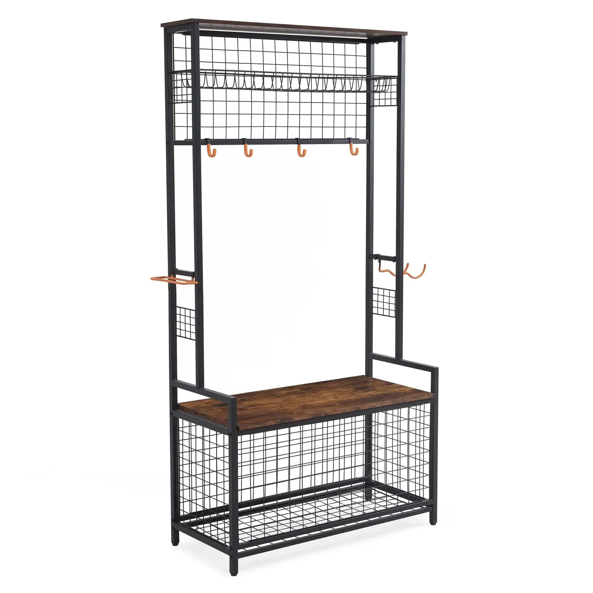 Garage Sports Equipment Organizer Kids Toys Storage Brown Metal