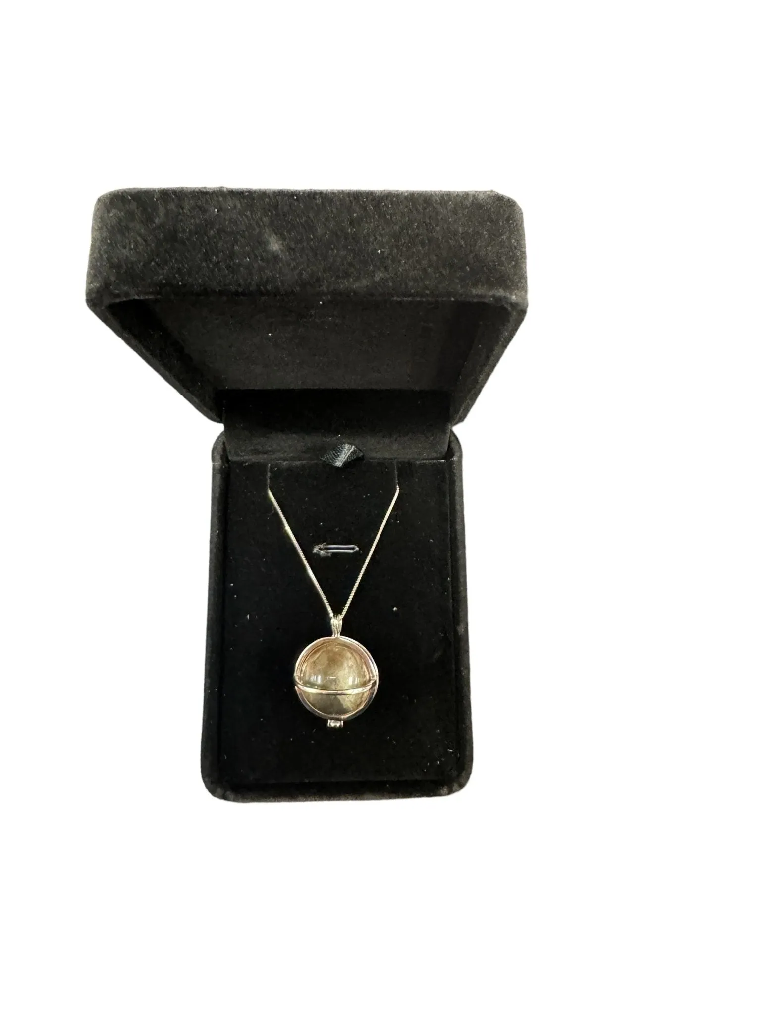 Garden Quartz Crystal Pendant, Silver 925 Necklace