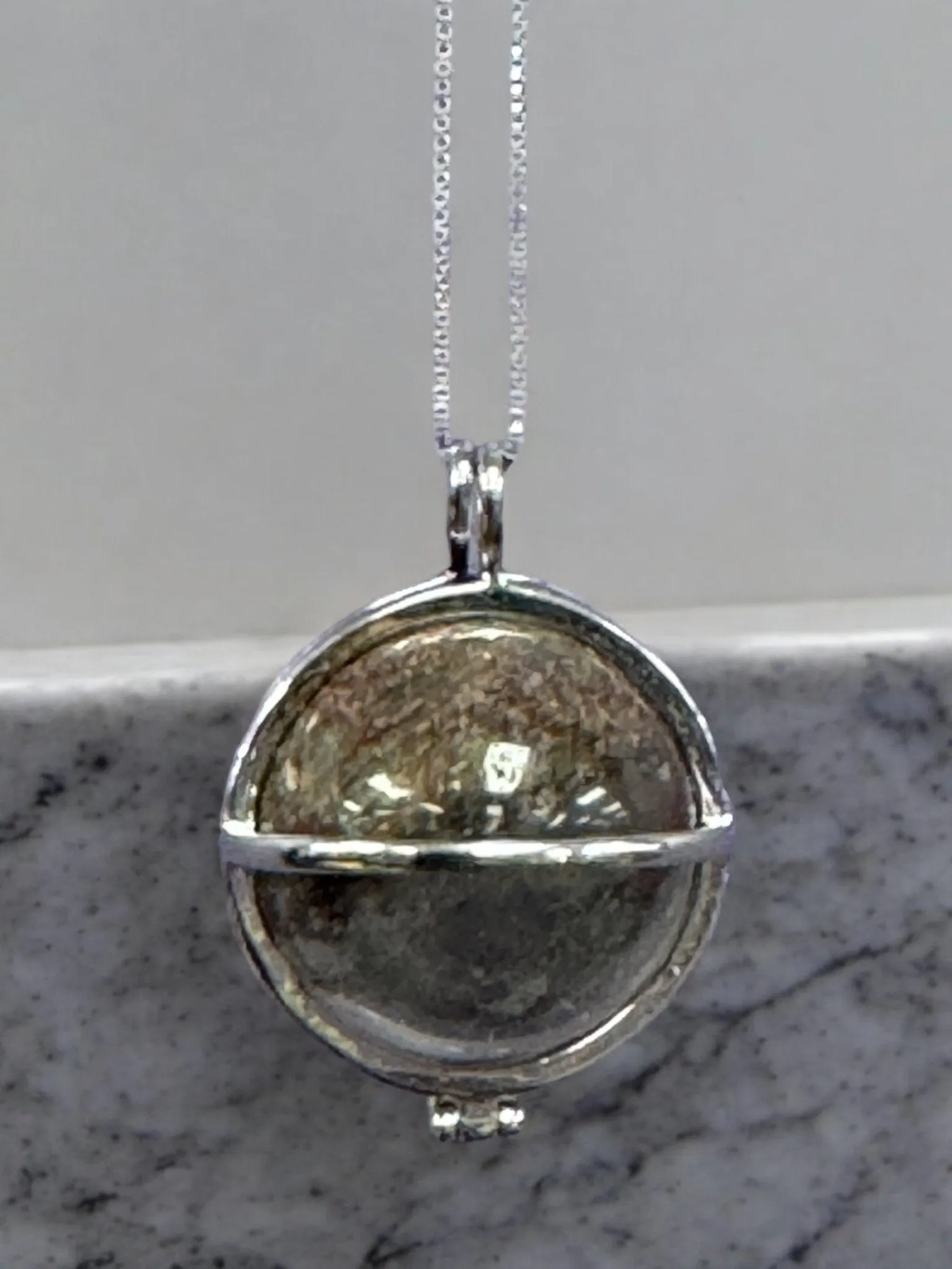 Garden Quartz Crystal Pendant, Silver 925 Necklace