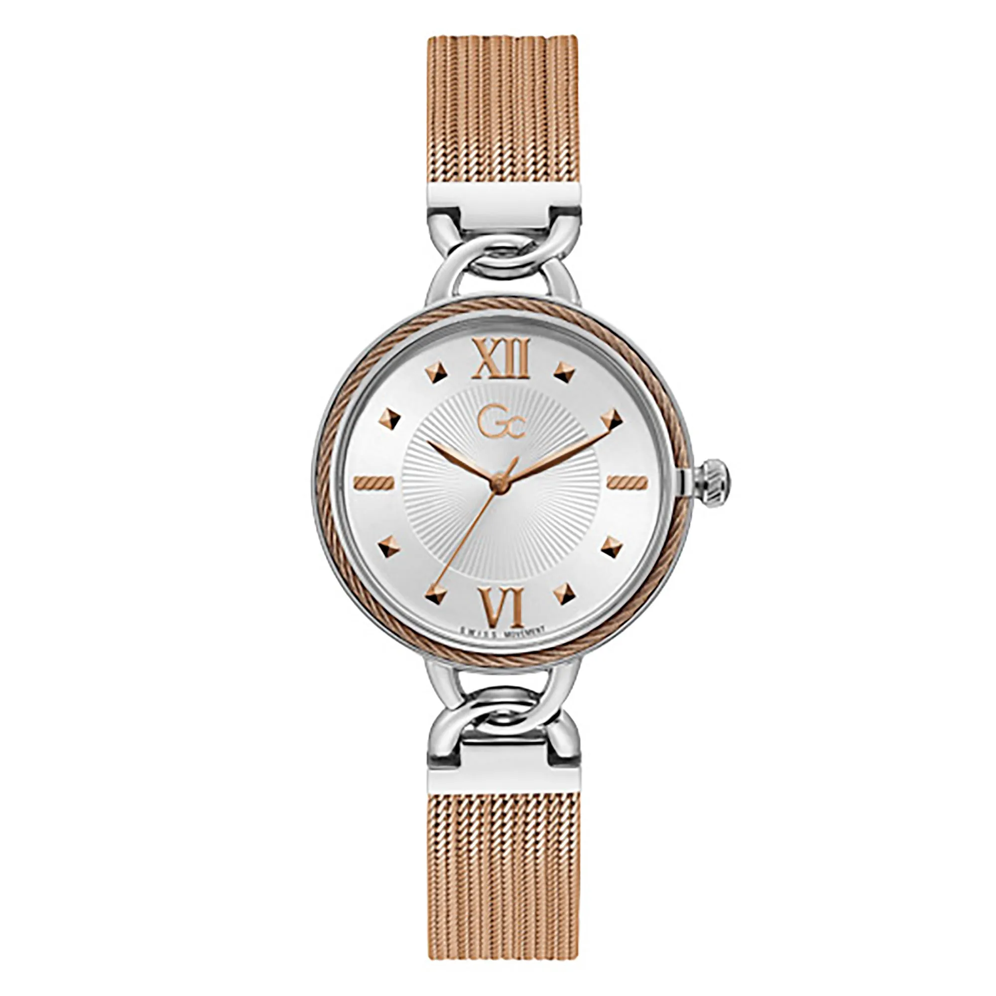 Gc Women's Watch Silver Case Quartz