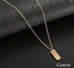 Gemini geometric necklace