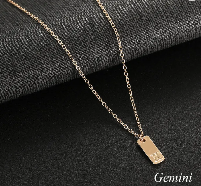 Gemini geometric necklace