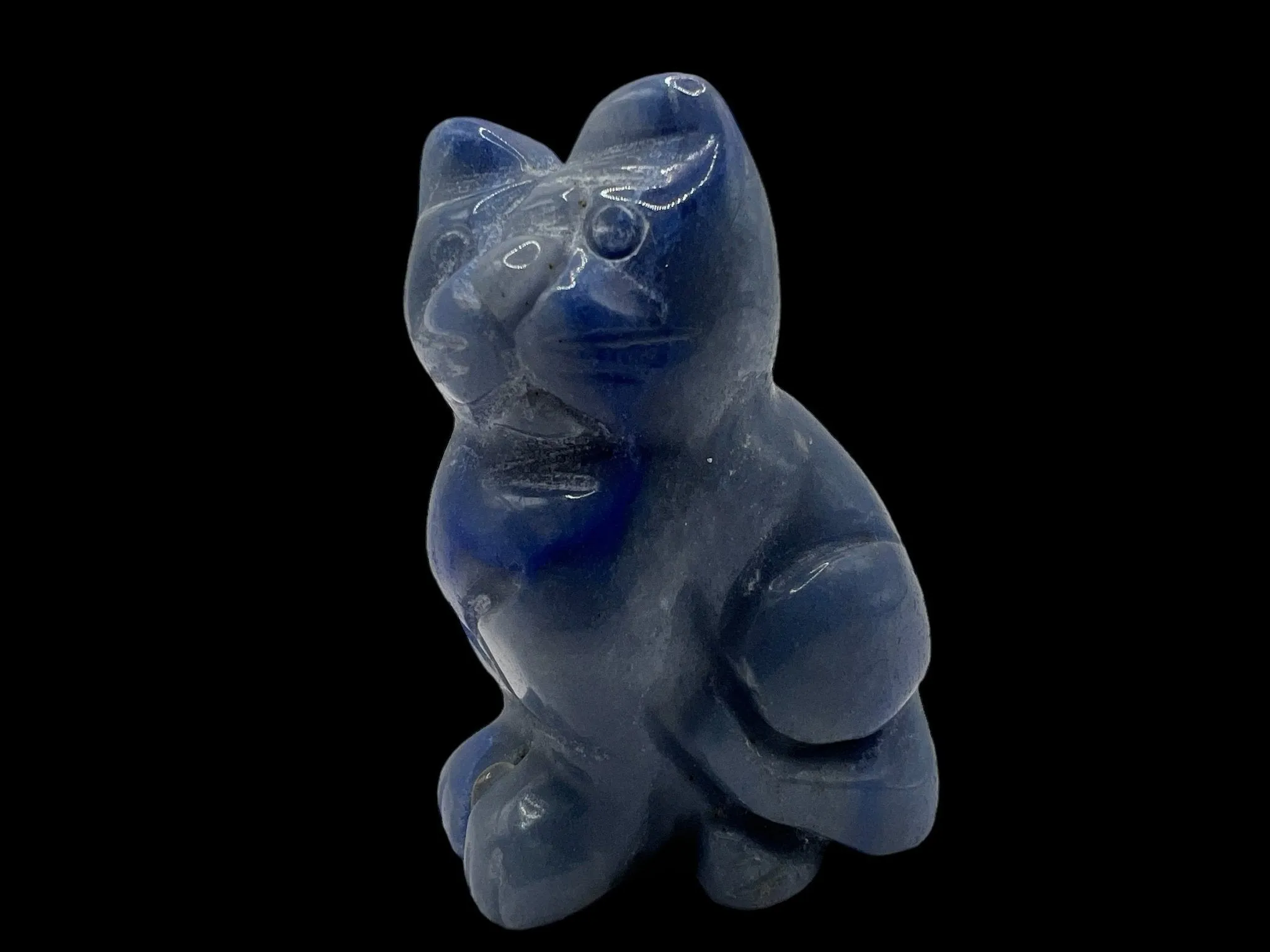 Gemstone Cat Carving