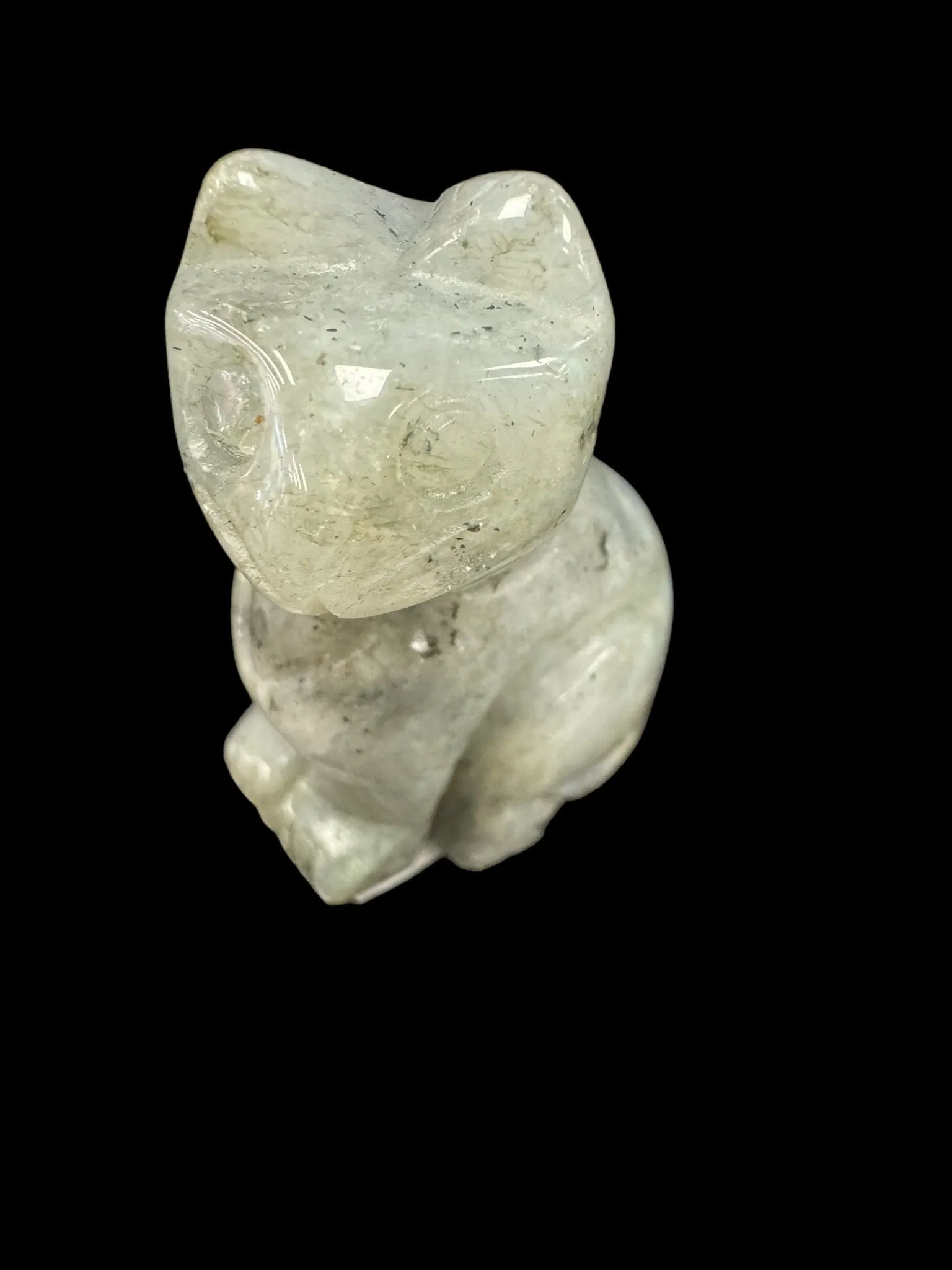 Gemstone Cat Carving