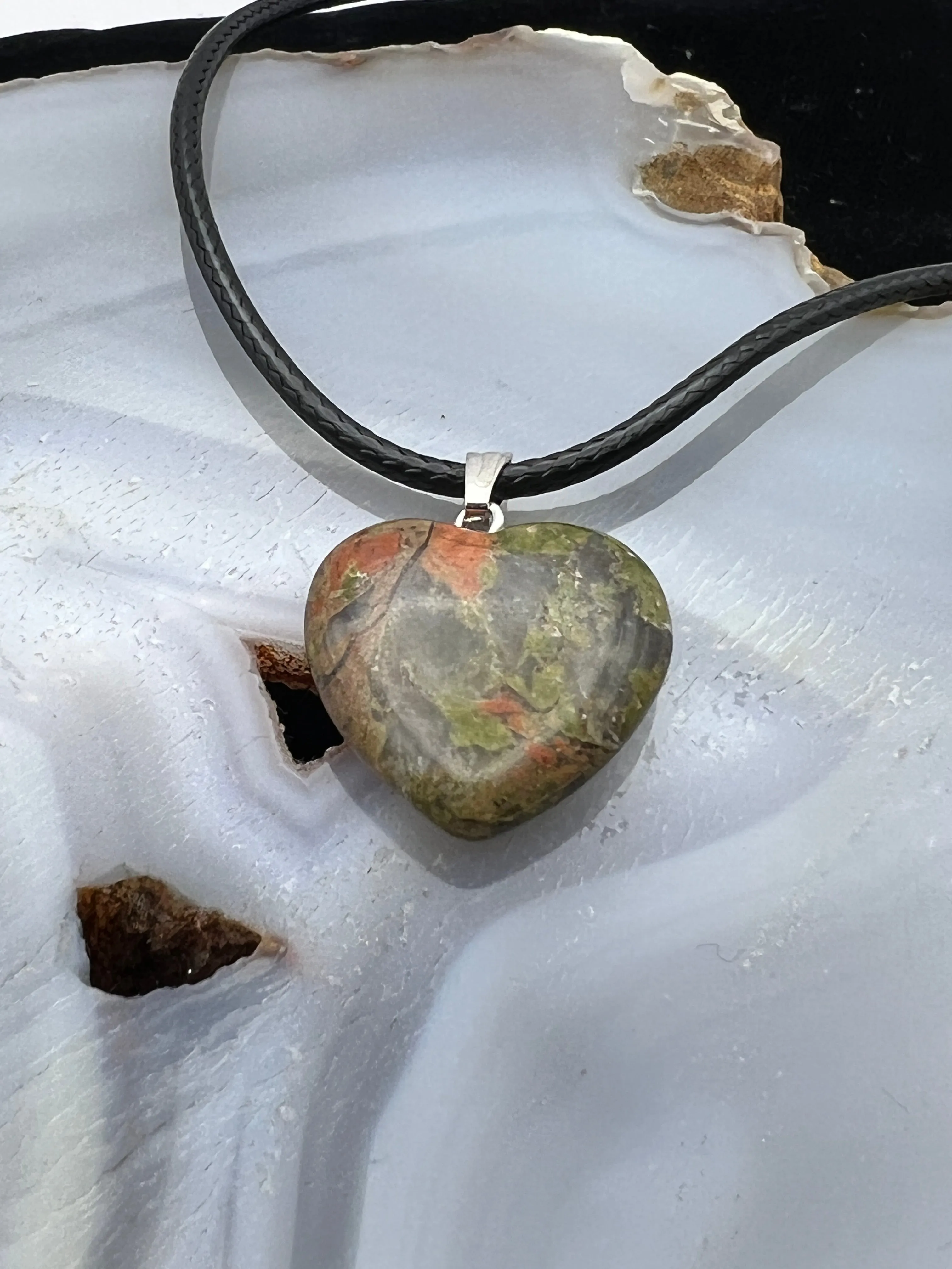 Gemstone Heart Pendant