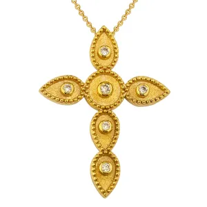 Geometric Circle Drops Latin Cross with Necklace