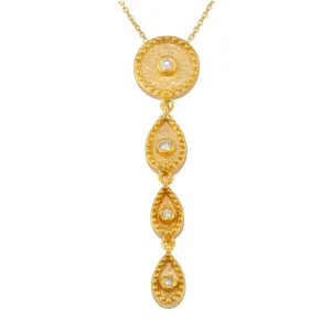 Geometric Circle Drops Necklace