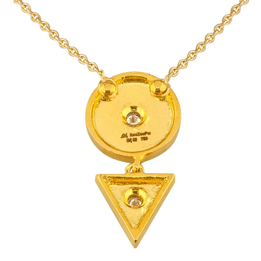 Geometric Circle Triangle Necklace