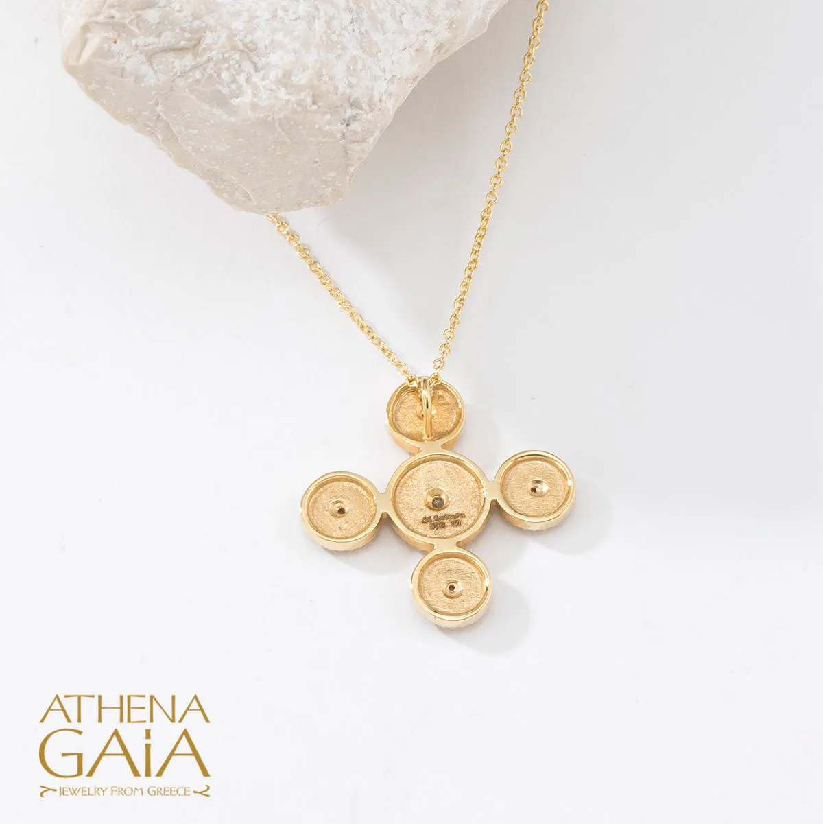 Geometric Circles Greek Cross with Necklace