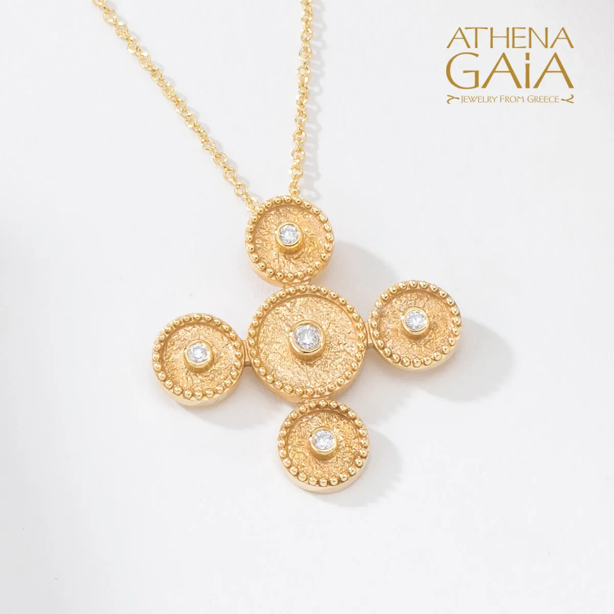Geometric Circles Greek Cross with Necklace