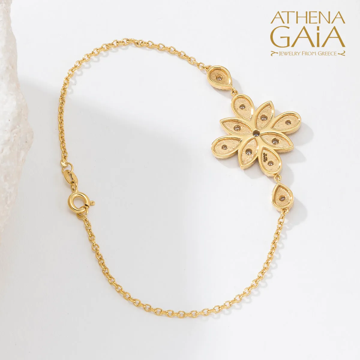 Geometric Closed Circle Drops Bracelet