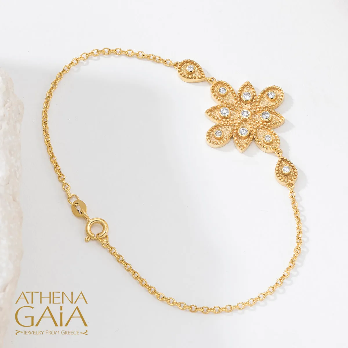 Geometric Closed Circle Drops Bracelet