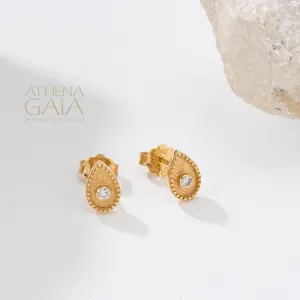 Geometric Diamond Drop Earrings