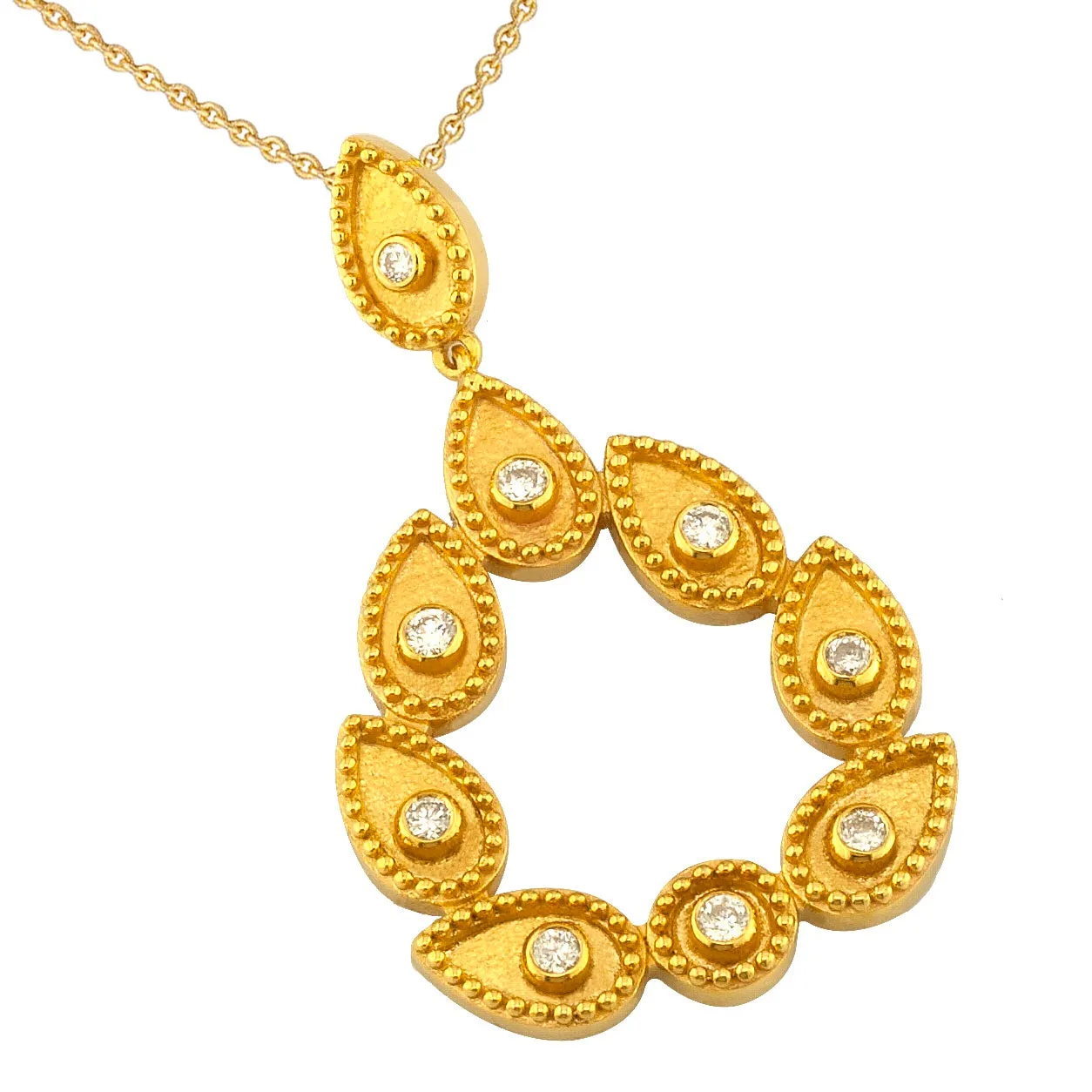 Geometric Drop Wreath Necklace