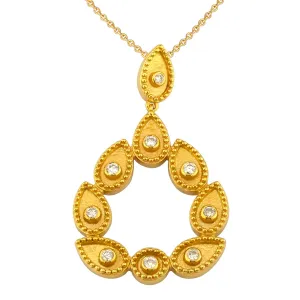 Geometric Drop Wreath Necklace