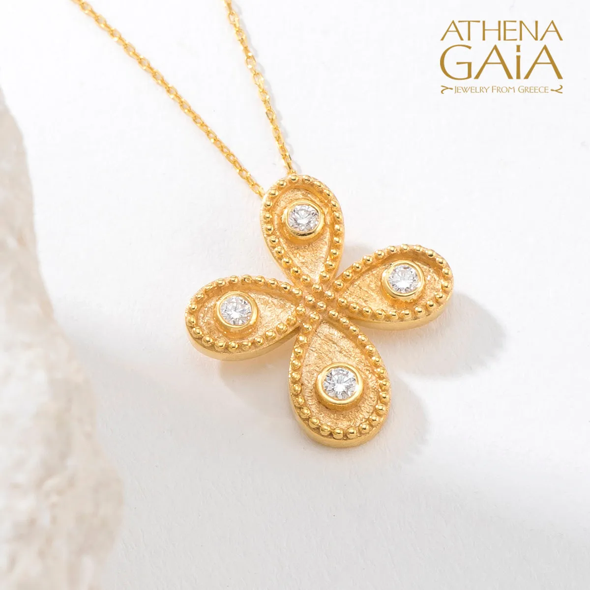 Geometric Drops Greek Cross