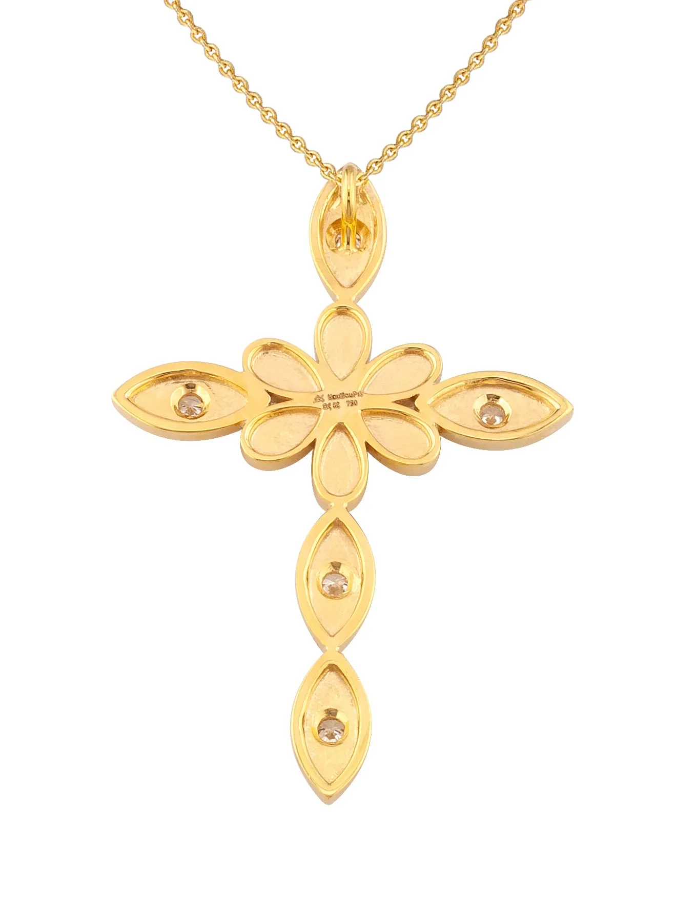 Geometric Flower Latin Cross with Necklace
