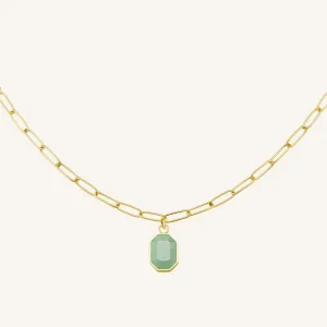 Geometric Gemstone Necklace