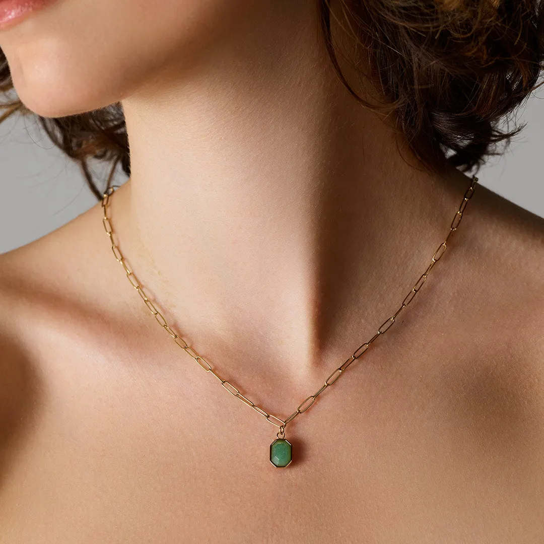 Geometric Gemstone Necklace