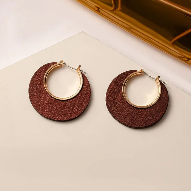 Geometric Gold Drop Earrings
