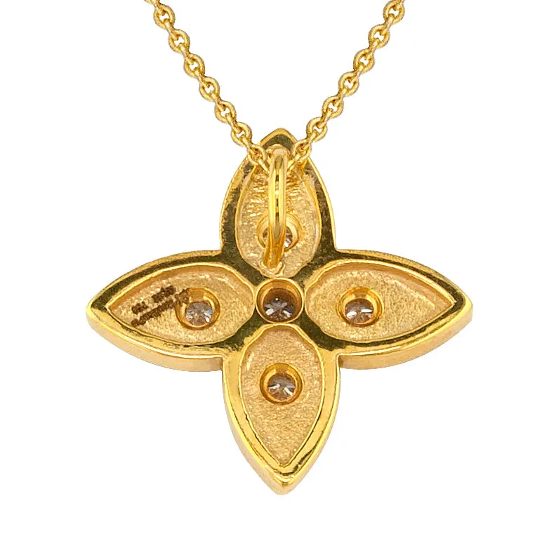 Geometric Greek Drops Greek Cross with Necklace