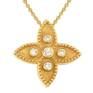 Geometric Greek Drops Greek Cross with Necklace