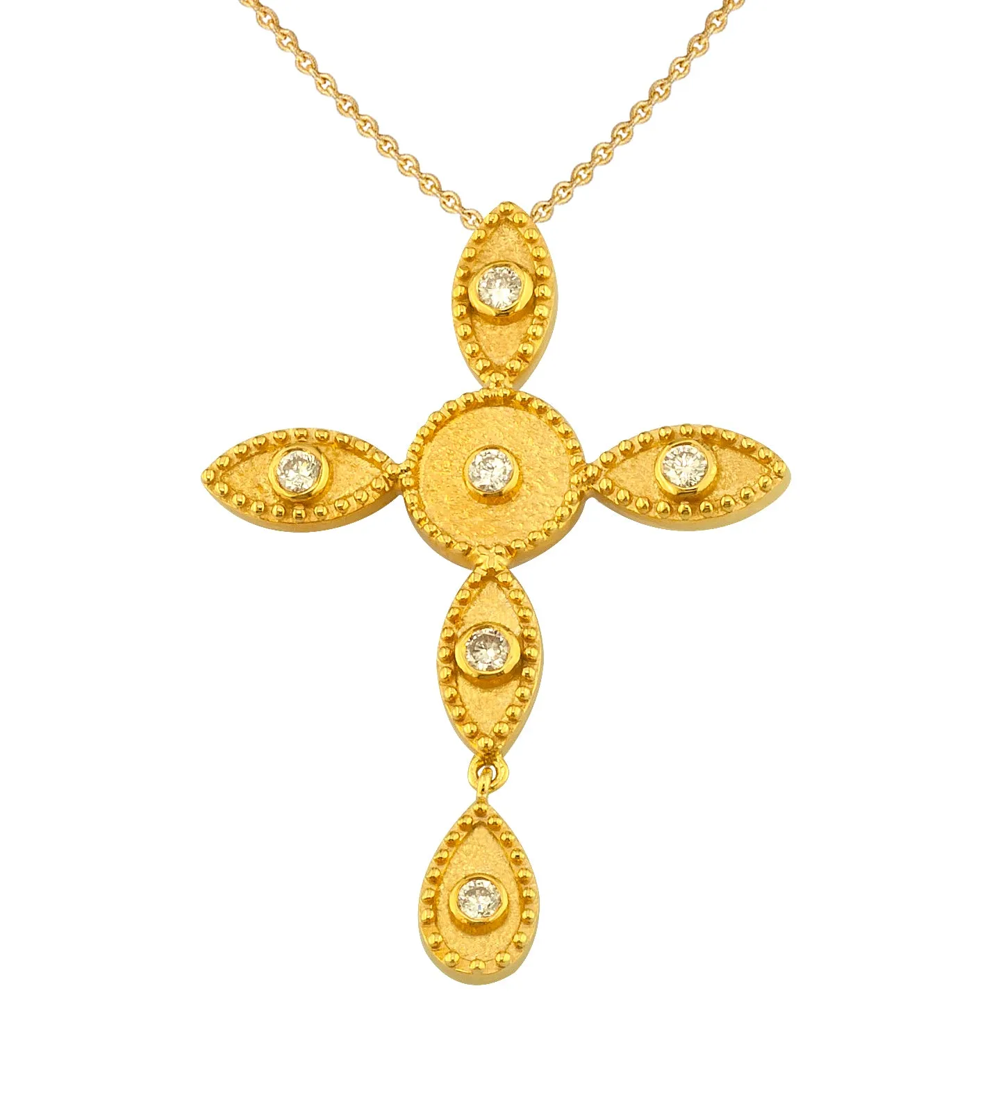 Geometric Latin Cross with Necklace