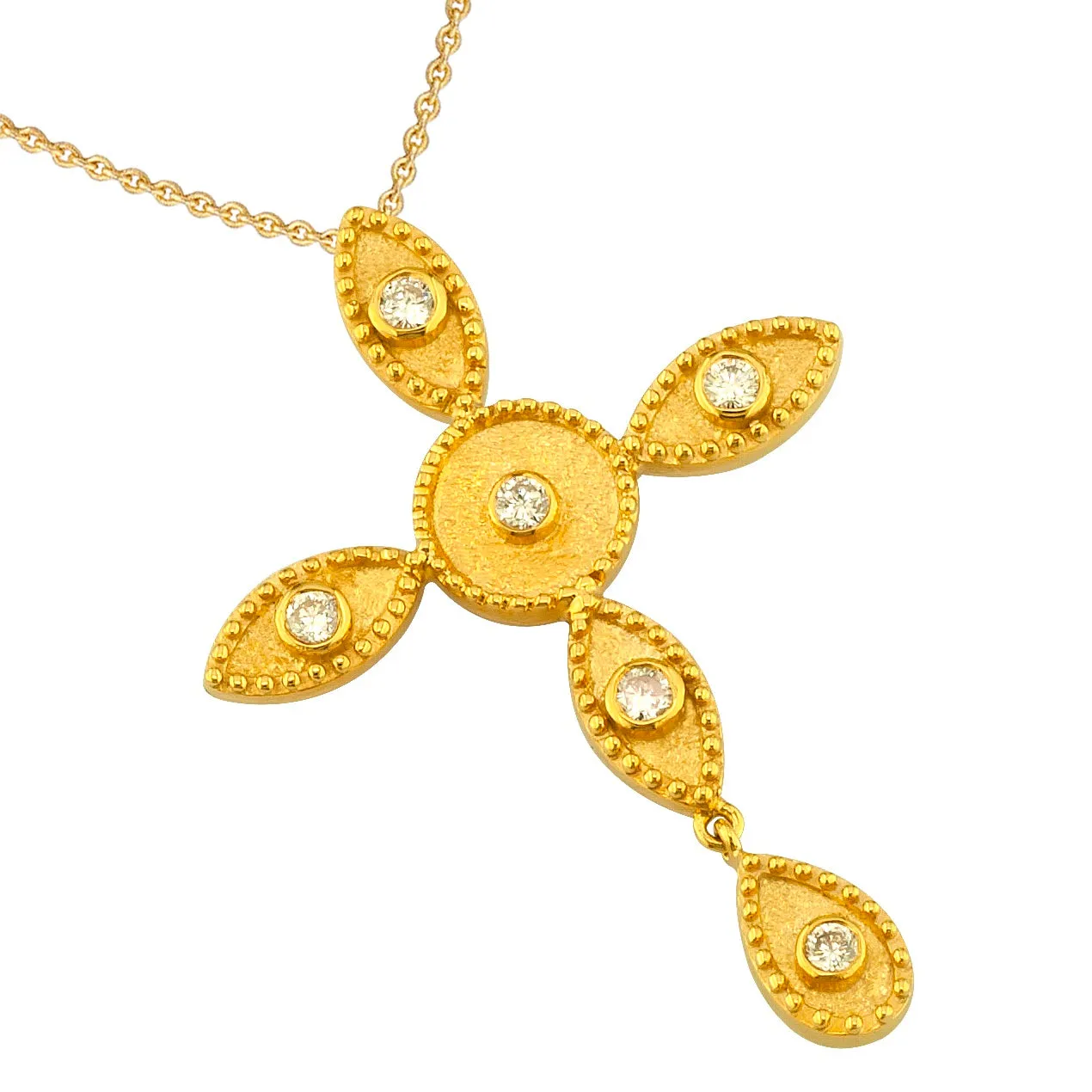 Geometric Latin Cross with Necklace