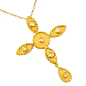 Geometric Latin Cross with Necklace
