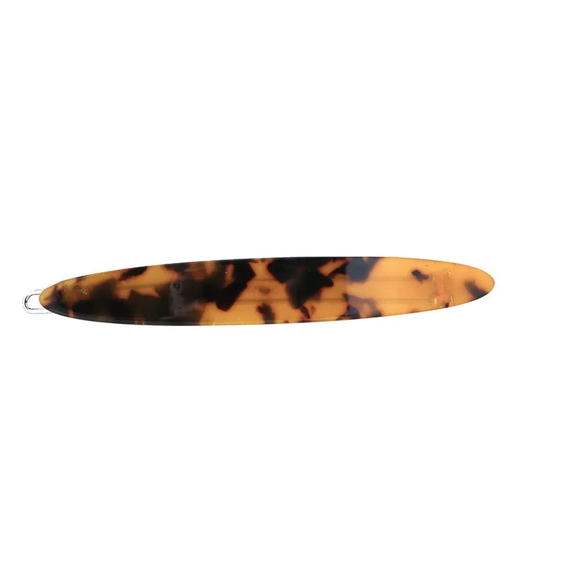 Geometric Pattern Leopard Resin Hair Clip