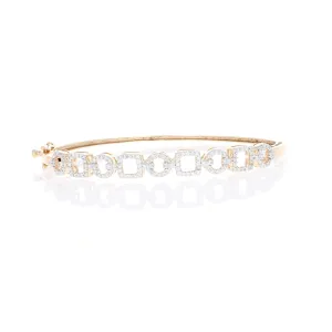 Geometric Pave Bangle