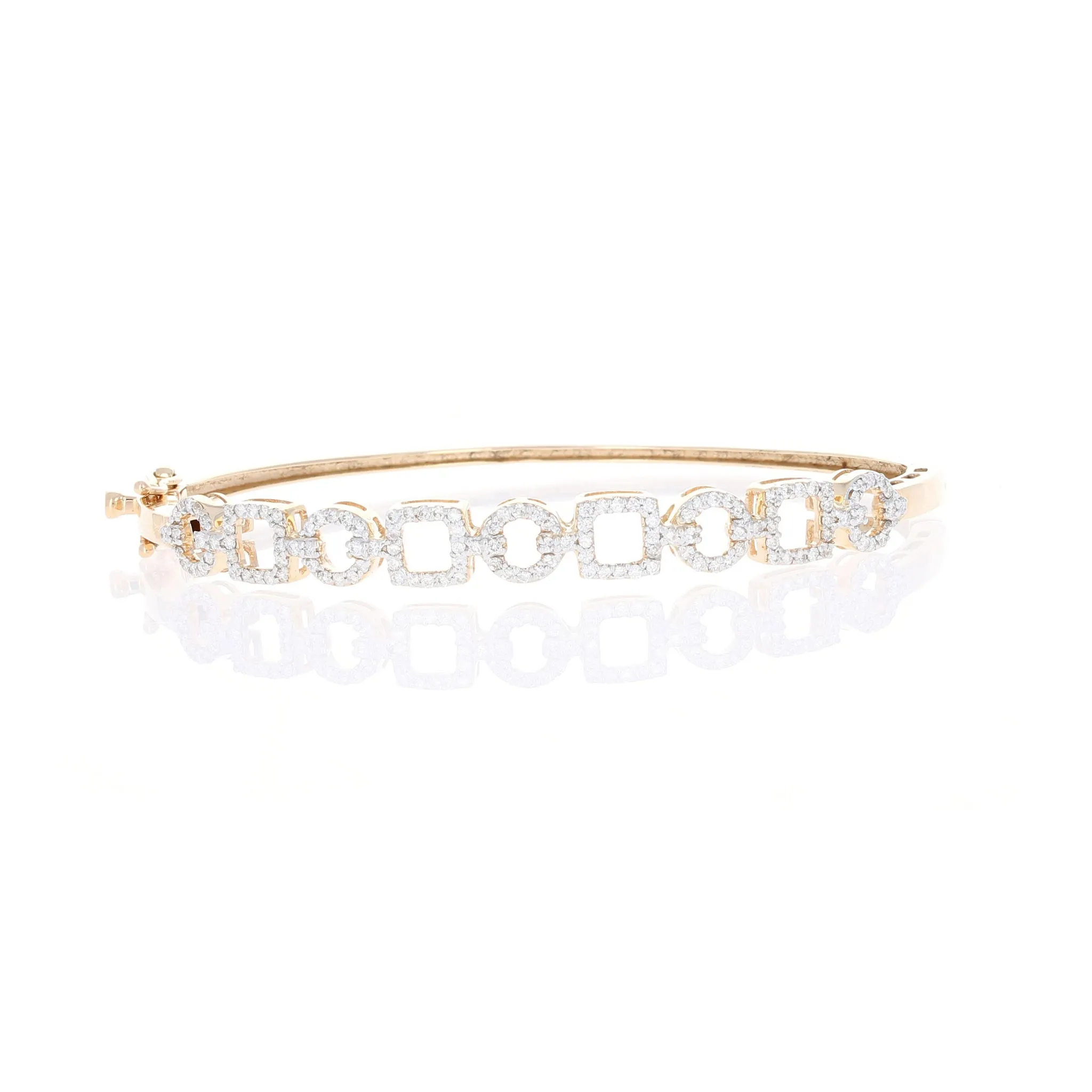 Geometric Pave Bangle