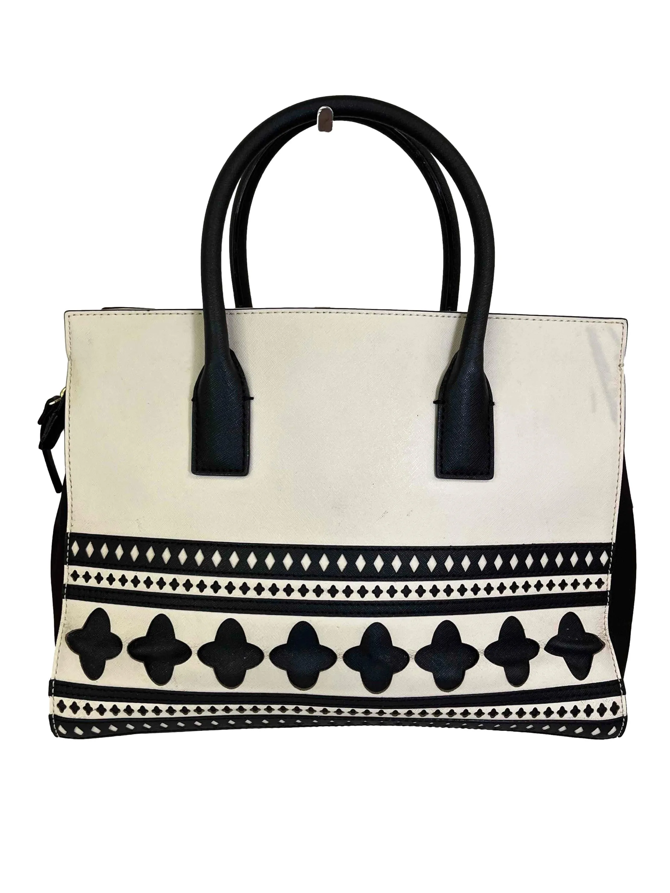 Geometric Print Pu Leather Handbag