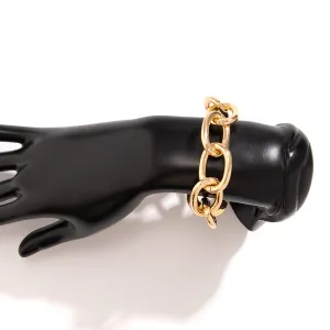 Geometric Rectangle Toggle Clasp Cable Chain Bracelet