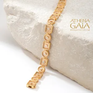 Geometric Row Link Bracelet