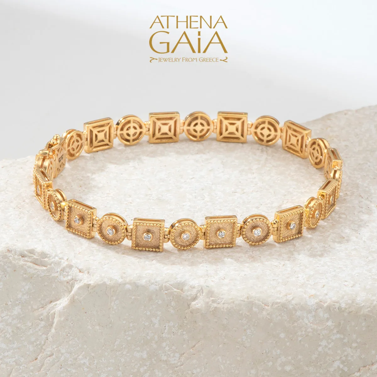 Geometric Row Link Bracelet