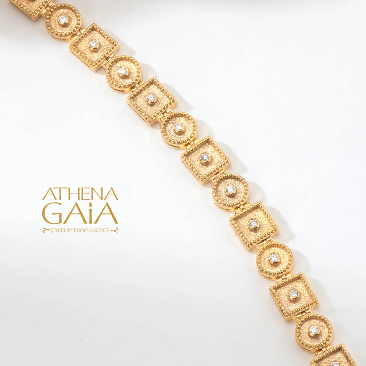 Geometric Row Link Bracelet