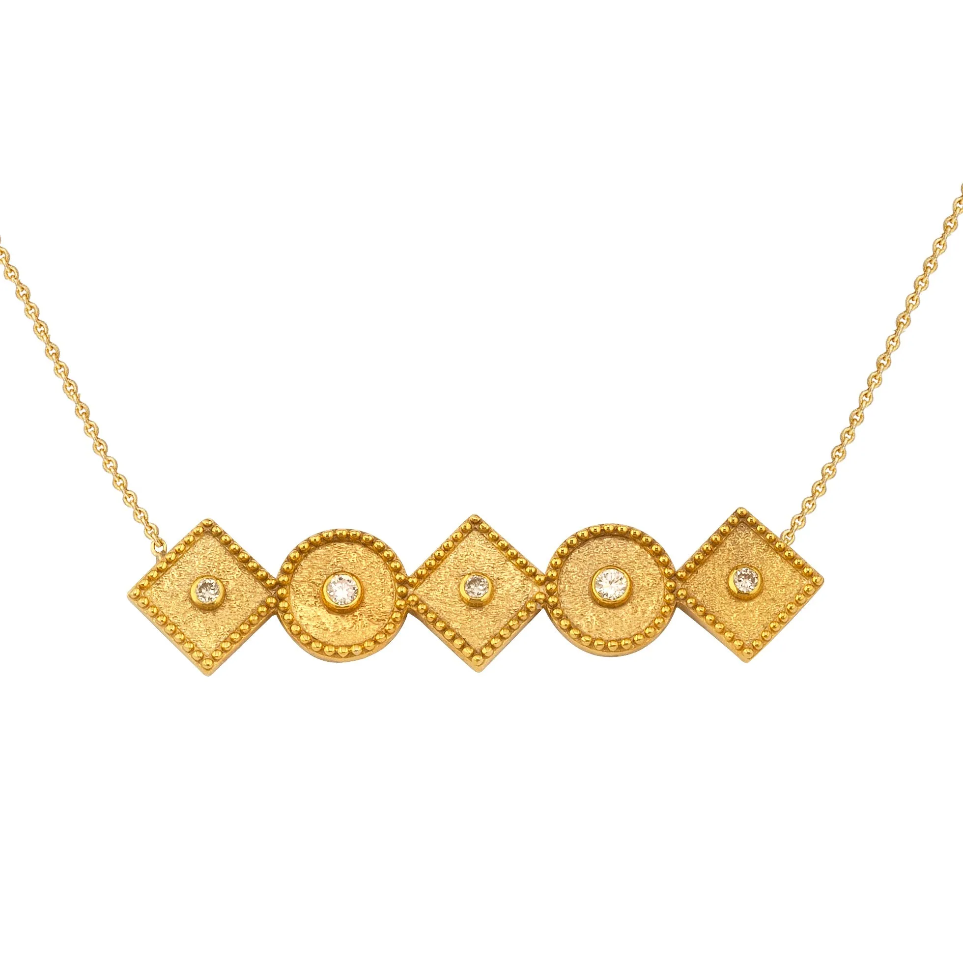 Geometric Row Necklace