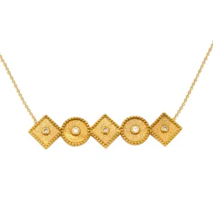 Geometric Row Necklace