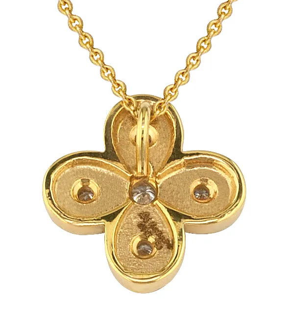 Geometric Small Drops Greek Cross with Necklace