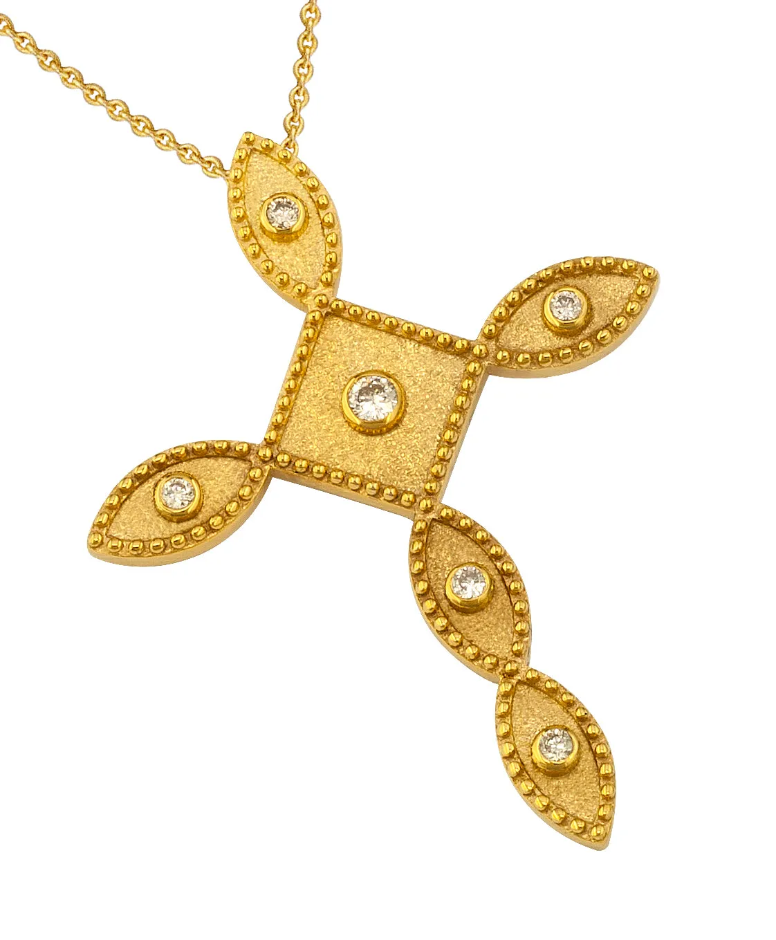 Geometric Square Prolate Latin Cross with Necklace